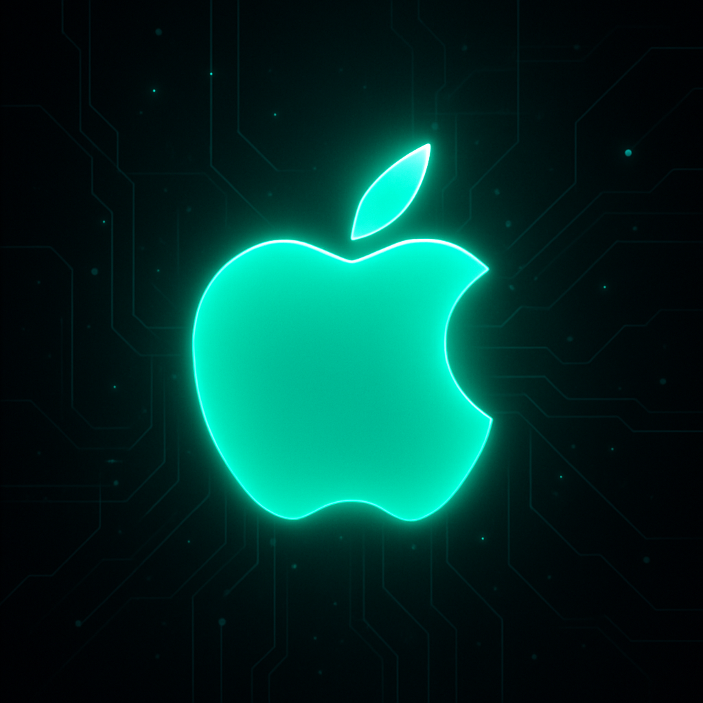 Logo de Apple Health sobre fondo oscuro con brillo sutil