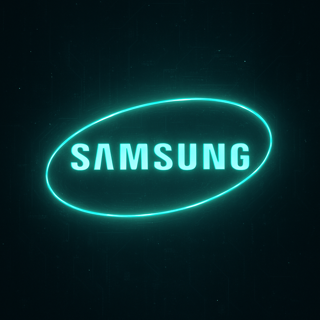 Logo de Samsung Health sobre fondo oscuro con brillo sutil